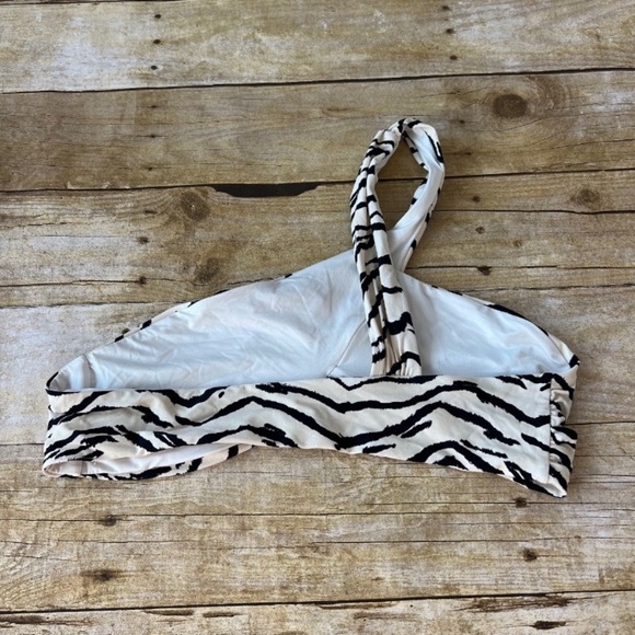 Weworewhat Asymmetrical bikini Tiger one shoulder top NO SIZE TAG - Picture 5 of 7